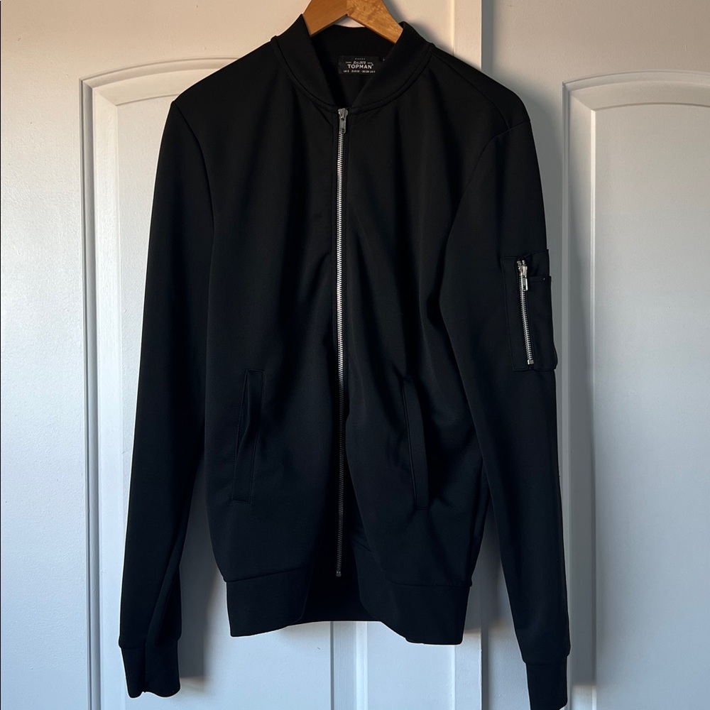 Topman neoprene bomber light jacket size small mens